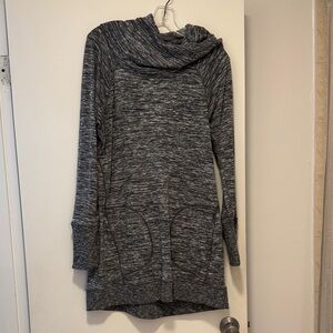Athleta Gray Cowl Neck Sweater Dress